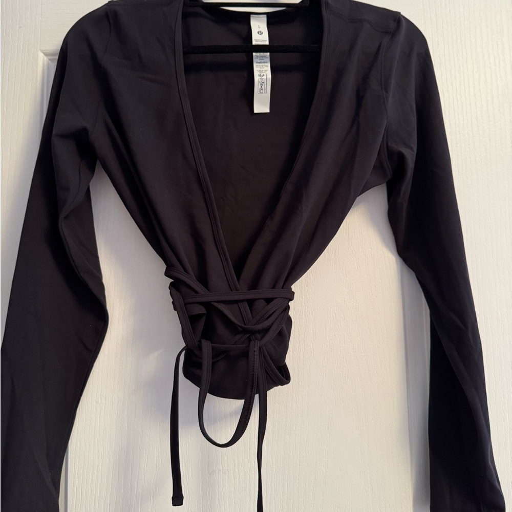 Lululemon Black Long Sleeve Nulu Wrap Top